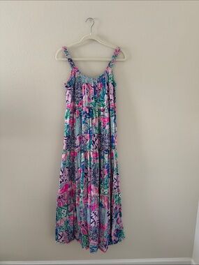 Lilly Pulitzer patchwork Tiered Maxi Dress
